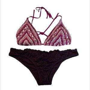Mossimo Crochet bikini swim set bikini swimsuit size XL new